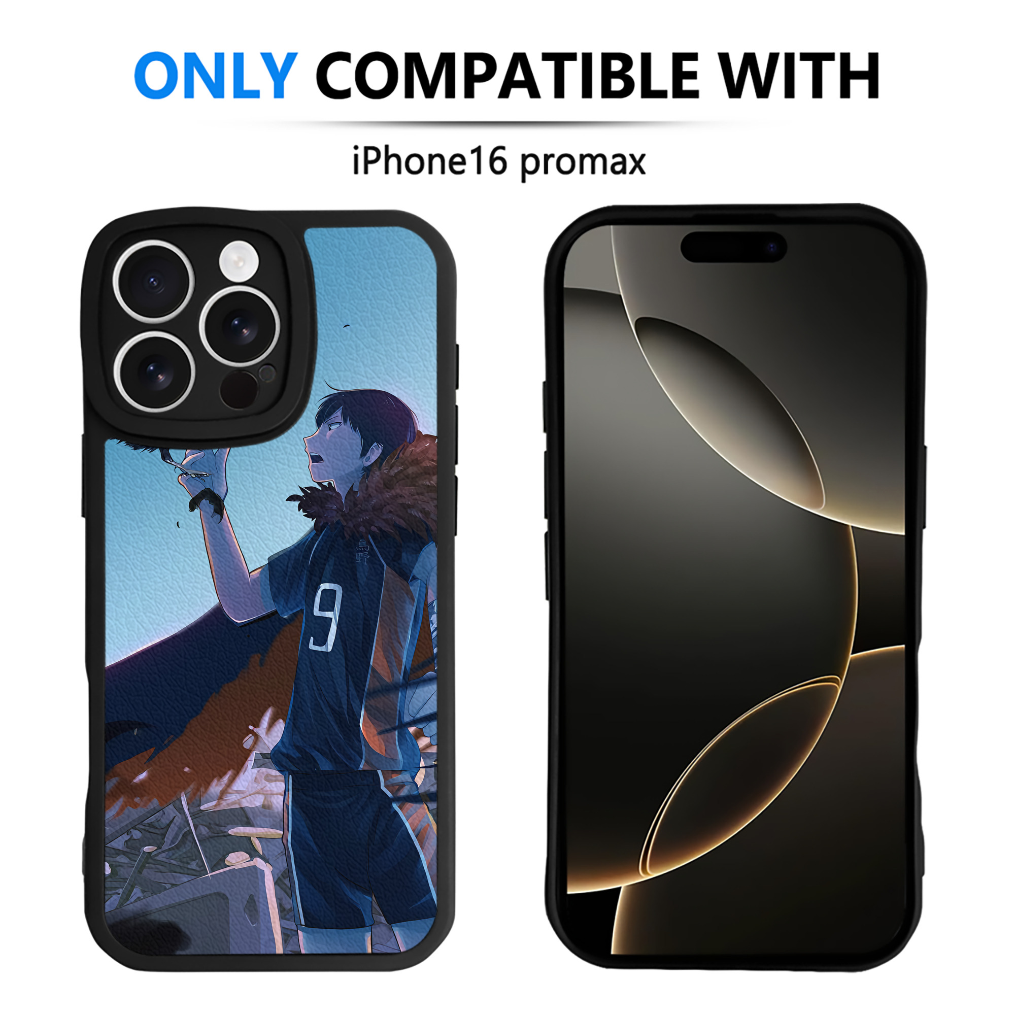 （画像用） ハイキュー!! Haikyu!! 【iPhone 16シリーズ対応】シリコンスマホケース（レザー調） 材質：シリコン